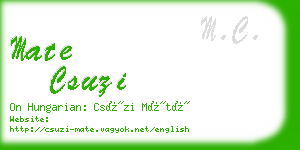 mate csuzi business card